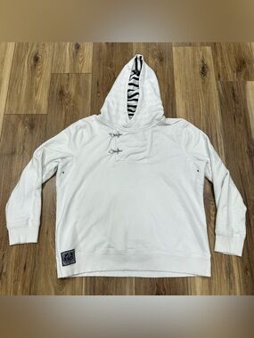 Lauren Ralph Lauren Nautical Lobster Clasp Hoodie, White, Women’s XL